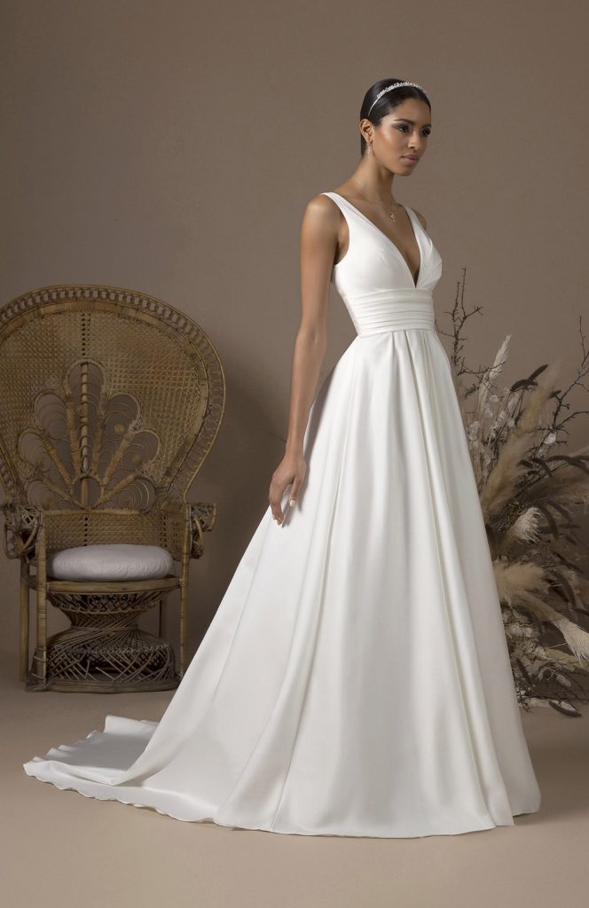 Robe de mariée satin, mikado et ...